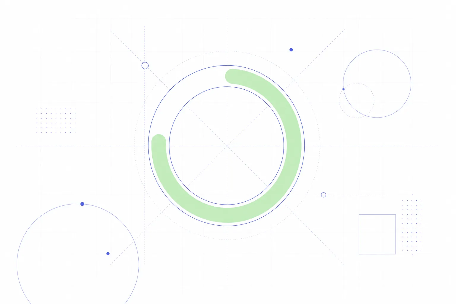 A bright, airy composition of a rising match score on a white field with soft indigo geometry